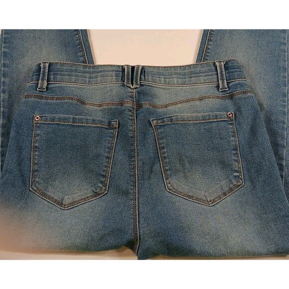 Curve Appeal Skinny Jeans Women's 8/29 Blue High Rise Elastic Waist Stretch EUC - Picture 8 of 14